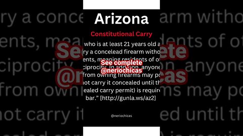 Does Arizona have Constitutional Carry?#pewpew #guns #2anews #freedom #firearms #edc #ar #colionnoir
