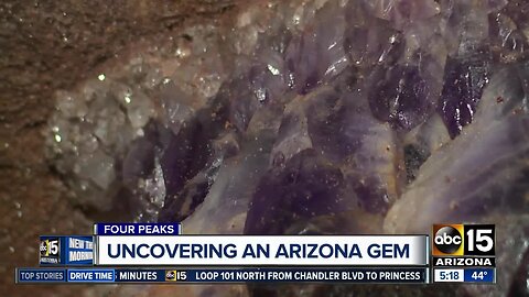 Inside the Four Peaks amethyst mine