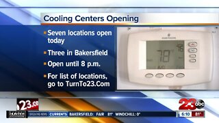 Cooling centers open Friday in Kern County
