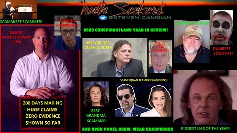 2023 Conspiracy land year in review. Open panel show, join the show!