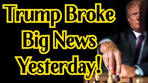 BOMBSHELL ~ Trump Broke Big News Yesterday! Bongino!