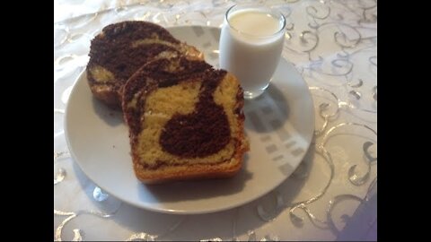 QUICK AND EASY MARBLE CAKE RECIPE - RECETTE DU GATEAU MARBRE FACILE ET RAPIDE