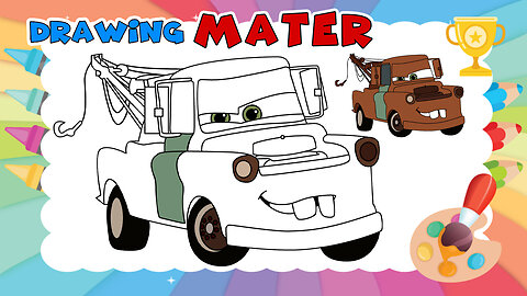 How to draw Tow Mater from lightning mcqueen