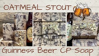 How to Make 🍻 OATMEAL STOUT Cold Process Soap w/ Guinness Beer 🍺 | Ellen Ruth Soap