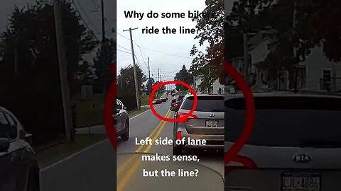 Why do some bikers ride the middle line?