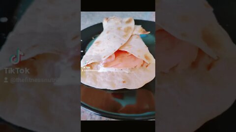 Smoked Salmon and Garlic Soft Cheese Toasted Tortilla Wrap | Lunch Ideas | Granny's Kitchen Recipes