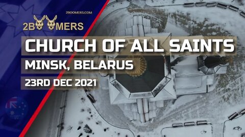 CHURCH OF ALL SAINTS, MINSK, BELARUS - 23RD DECEMBER 2021 - DJI AIR 2S