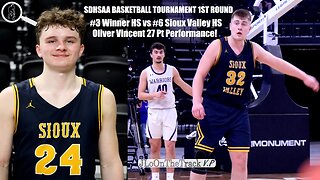 Oliver Vincent 27 Pts Leads #6 Sioux Valley Past #3 Winner #SDHSAA State A Tournament | 1st Round