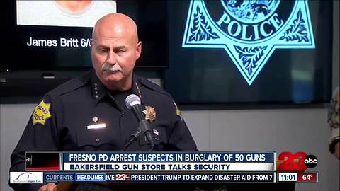 Fresno police arrest suspects in burglary of 50 firearms