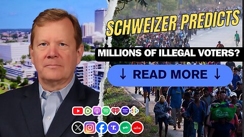 Peter Schweizer predicts millions upon millions of illegals voting in the #2024 election.