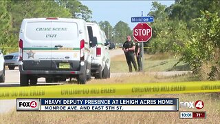 Deputies investigate area near a home in Lehigh Acres