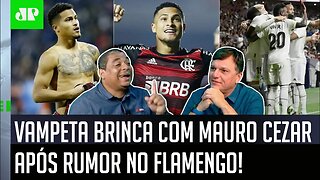 "Ô, Mauro Cezar, eu LEMBREI de você ontem porque..." Vampeta BRINCA sobre RUMOR no Flamengo!