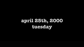 YEAR 18 [0099] APRIL 25TH, 2000 - TUESDAY [#thetuesdayjournals #thebac #thepoetbac #madjack]