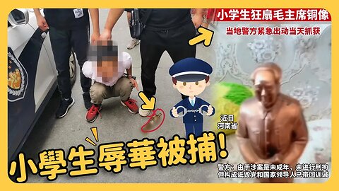 小學生在家狂扇毛澤東銅像！涉「詆毀黨和國家領導人」秒被捕！帶回訓誡再教育！