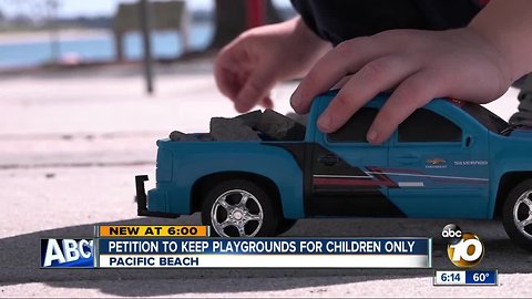 Petition to keep San Diego playgrounds for children only