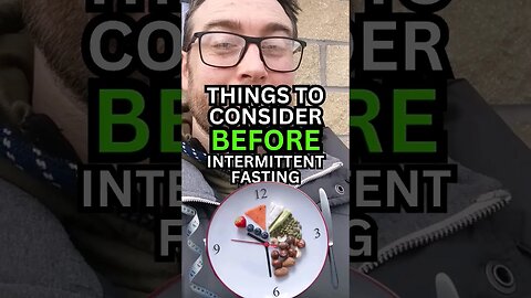 Consider These BEFORE Intermittent Fasting #shorts