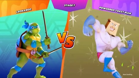 Nickelodeon All Star Brawl | Arcade Mode Stage 7 | Leonardo vs Powered Toast Man