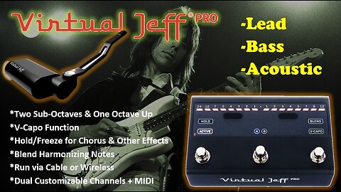 VIRTUAL JEFF PRO - Tremolo/Whammy for Guitar, Bass, etc.