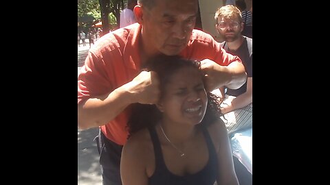 Luodong Massages Cute Black Girl With Curly Hair