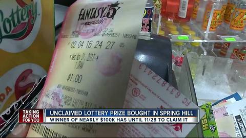 Fantasy 5 Florida lottery ticket worth $100K has not been claimed, time is running out