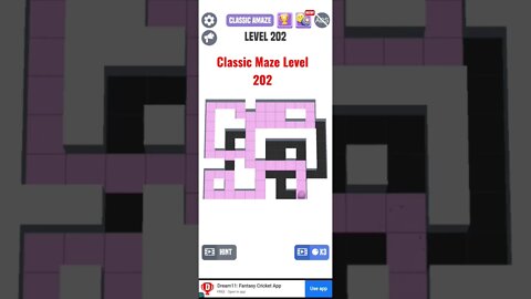 Classic Maze Game Level 202. #shorts