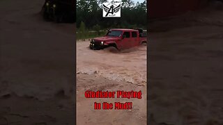 Jeep Gladiator on 40’s Playing in a Mud Hole! #shorts #jeep