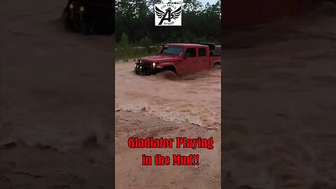 Jeep Gladiator on 40’s Playing in a Mud Hole! #shorts #jeep
