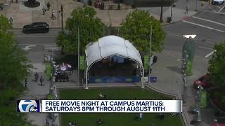 Free summer movies at Campus Martius