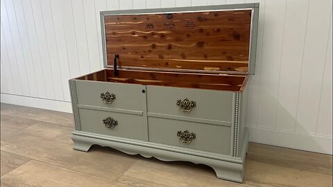 Furniture Flipping - Painting a Cedar Chest in Castle Grey