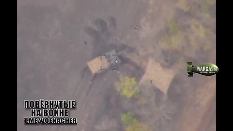 Russian Lancet kamikaze drone hits a Krab self-propelled gun