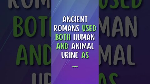 Uncovering a Fact of History! #shortsfact #historyfacts #history #ancientrome #urine #mouthwash