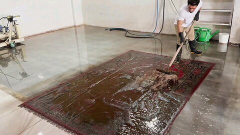 Incredible sewer overflow | carpet cleaning satisfying ASMR