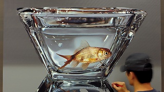 Time Lapse Video Of The Creation Of A Stunning Hyper-Realistic Goldfish Portrait
