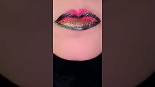 Lip Art Tutorial Glitter Bling #makeup #short #shorts #viral #shortvideo #lipswatches #grwm