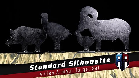 Official Airgun 1/5 Scale Silhouette Target Set by Action Armour
