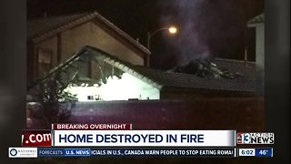 Home destroyed by fire Wednesday