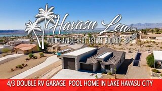 Lake Havasu New Double RV Garage Pool Home 887 Paso Dr MLS 1023806