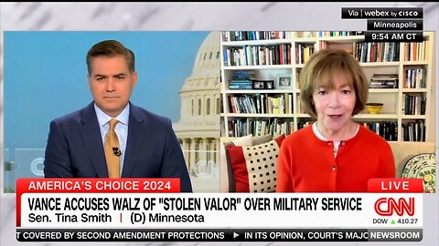 Dem Sen Tina Smith Questions JD Vance's Military Service