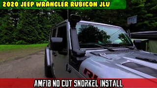 RUGGED RIDGE AMFIB low / high mount No Cut SNORKEL install on a 2020 Jeep Wrangler Rubicon