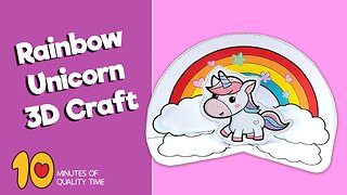 Rainbow Unicorn 3D Craft