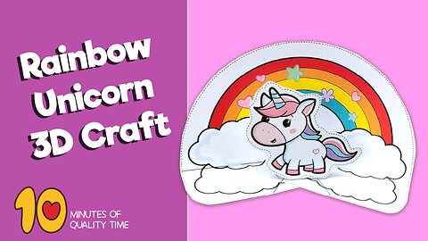Rainbow Unicorn 3D Craft