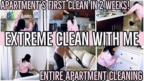 FIRST CLEAN IN 2 WEEKS | EXTREME ENTIRE APARTMENT CLEAN W/ ME 2021 | CLEANING MOTIVATION | ez tingz
