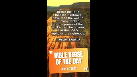 Bible Verse of the Day: July 21, 2024
