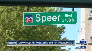 Officer struck by motorcycle