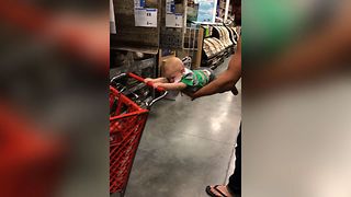 Sweet Baby Shows Off His Strength