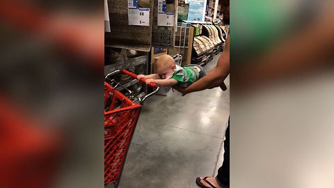 Sweet Baby Shows Off His Strength