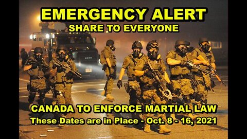 EMERGENCY BROADCAST - MARTIAL LAW TO BE IMPLEMENTED BETWEEN OCT. 8-16 - SHARE TO EVERYONE