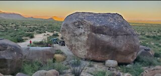 Desert Scenery & Giant Boulder