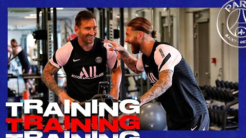 MESSI first training day at PSG!!!!