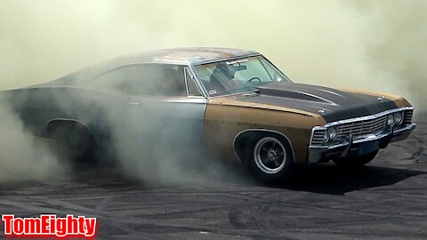 Wild and Crazy 1967 Chevy Impala Burnout